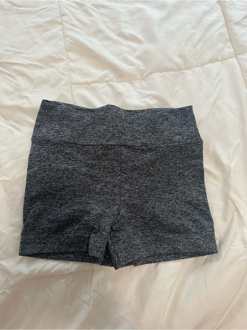 LIKE NEW Celestial Bodiez High-Waist Heather Charcoal Bike Shorts
